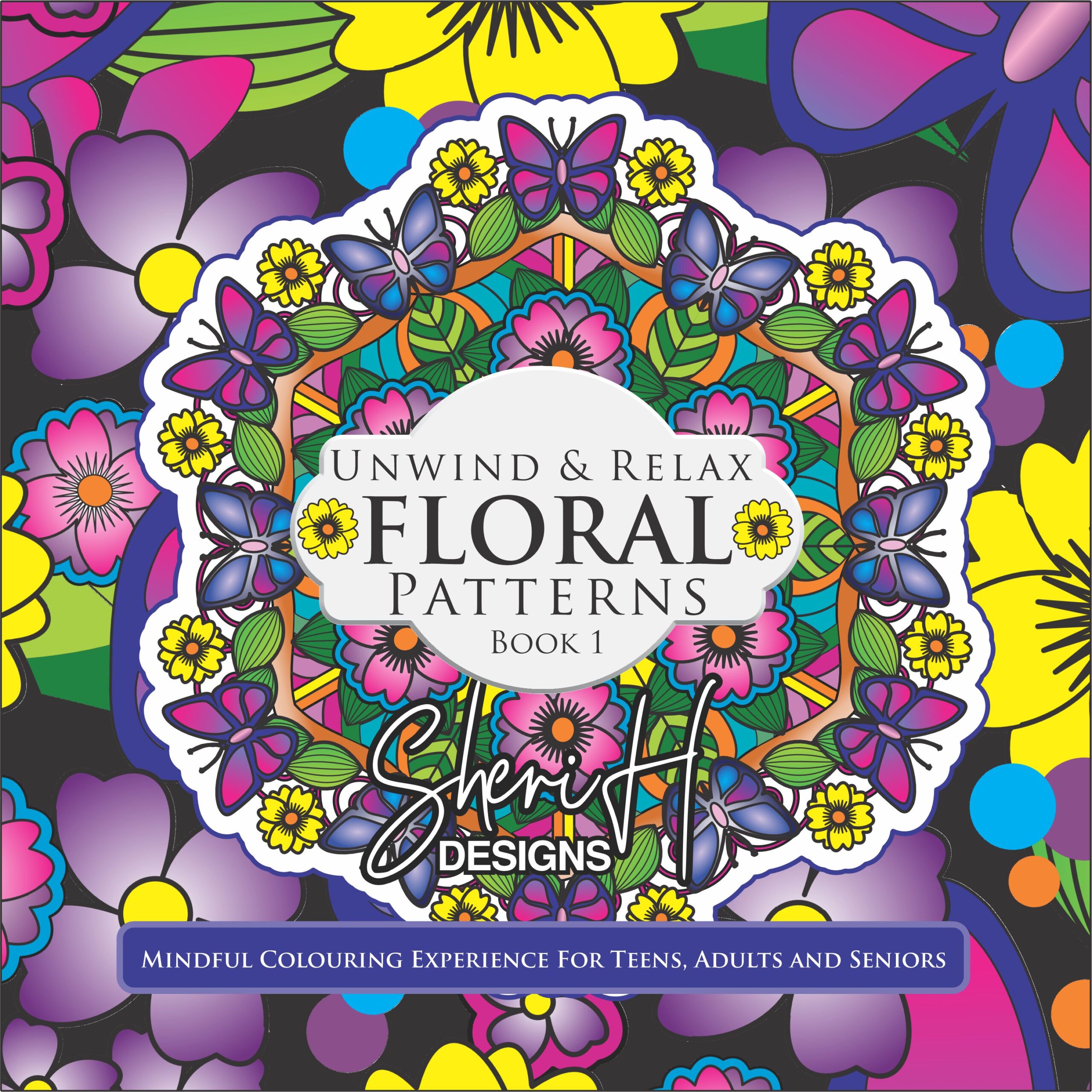 floral Mandalas coloring book on Amazon