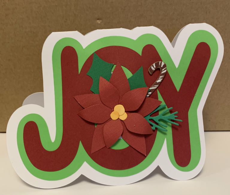 Joy shape card christmas