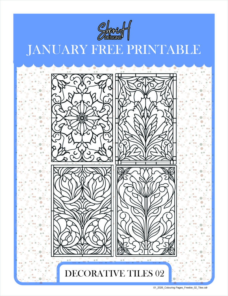 January Freebie Colouring Pages